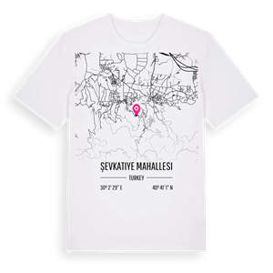Şevkatiye Mahallesi karta t-shirt – ekologisk bomull t-shirt från Pinshirt