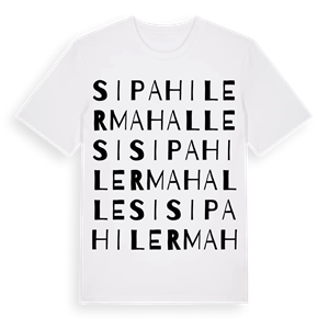 Sipahiler Mahallesi ordlek t-shirt – ekologisk bomull t-shirt från Pinshirt