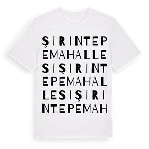 Şirintepe Mahallesi ordlek t-shirt – ekologisk bomull t-shirt från Pinshirt