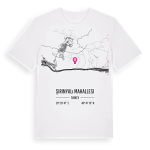 Şirinyalı Mahallesi karta t-shirt – ekologisk bomull t-shirt från Pinshirt