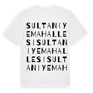 Sultaniye Mahallesi ordlek t-shirt – ekologisk bomull t-shirt från Pinshirt