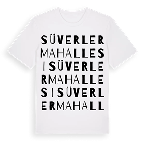 Süverler Mahallesi ordlek t-shirt – ekologisk bomull t-shirt från Pinshirt
