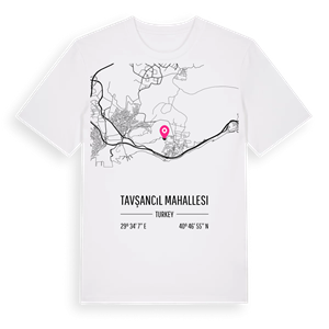 Tavşancıl Mahallesi karta t-shirt – ekologisk bomull t-shirt från Pinshirt