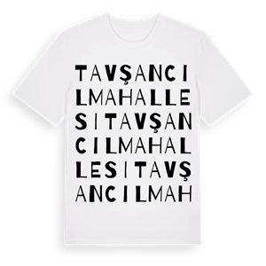 Tavşancıl Mahallesi ordlek t-shirt – ekologisk bomull t-shirt från Pinshirt