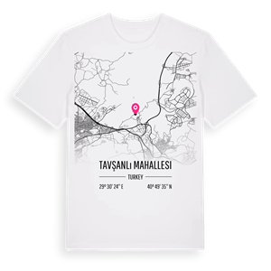 Tavşanlı Mahallesi karta t-shirt – ekologisk bomull t-shirt från Pinshirt