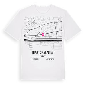 Tepecik Mahallesi karta t-shirt – ekologisk bomull t-shirt från Pinshirt
