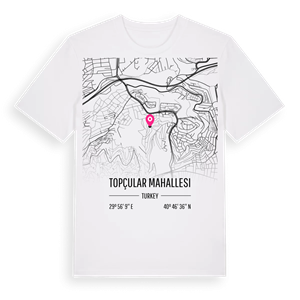 Topçular Mahallesi karta t-shirt – ekologisk bomull t-shirt från Pinshirt