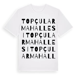 Topçular Mahallesi ordlek t-shirt – ekologisk bomull t-shirt från Pinshirt
