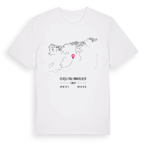 Ulaşlı Yalı Mahallesi karta t-shirt – ekologisk bomull t-shirt från Pinshirt