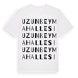 Uzunbey Mahallesi ordlek t-shirt – ekologisk bomull t-shirt från Pinshirt
