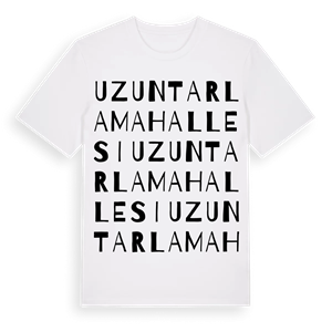 Uzuntarla Mahallesi ordlek t-shirt – ekologisk bomull t-shirt från Pinshirt