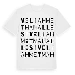 Veliahmet Mahallesi ordlek t-shirt – ekologisk bomull t-shirt från Pinshirt