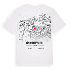 Yeniyalı Mahallesi karta t-shirt – ekologisk bomull t-shirt från Pinshirt