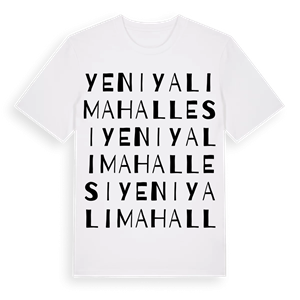 Yeniyalı Mahallesi ordlek t-shirt – ekologisk bomull t-shirt från Pinshirt