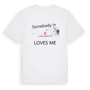 Någon i Adabağ Mahallesi älskar mig t-shirt – ekologisk bomull t-shirt från Pinshirt