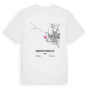 Anabağlar Mahallesi karta t-shirt – ekologisk bomull t-shirt från Pinshirt
