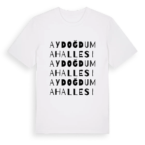 Aydoğdu Mahallesi ordlek t-shirt – ekologisk bomull t-shirt från Pinshirt