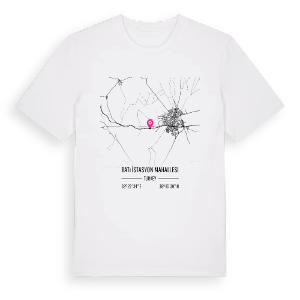 Batı İstasyon Mahallesi karta t-shirt – ekologisk bomull t-shirt från Pinshirt