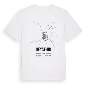 Beyşehir karta t-shirt – ekologisk bomull t-shirt från Pinshirt