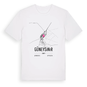 Güneysınır karta t-shirt – ekologisk bomull t-shirt från Pinshirt