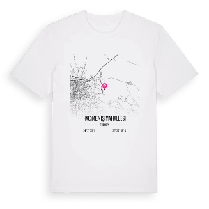 Hacımemiş Mahallesi karta t-shirt – ekologisk bomull t-shirt från Pinshirt