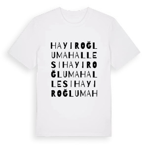 Hayıroğlu Mahallesi ordlek t-shirt – ekologisk bomull t-shirt från Pinshirt