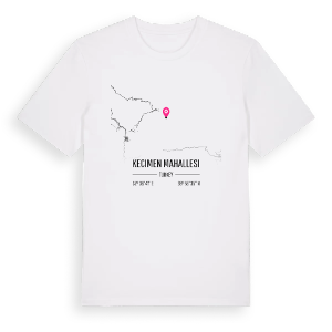 Kecimen Mahallesi karta t-shirt – ekologisk bomull t-shirt från Pinshirt