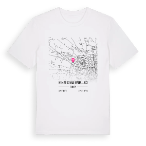 Mimar Sinan Mahallesi karta t-shirt – ekologisk bomull t-shirt från Pinshirt