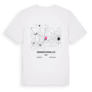 Ovakavağı Mahallesi karta t-shirt – ekologisk bomull t-shirt från Pinshirt