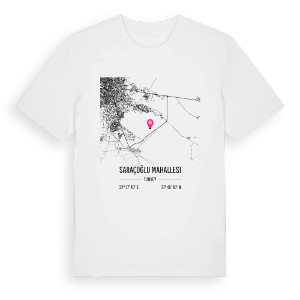 Saraçoğlu Mahallesi karta t-shirt – ekologisk bomull t-shirt från Pinshirt