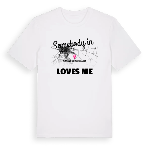 Någon i Saraçoğlu Mahallesi älskar mig t-shirt – ekologisk bomull t-shirt från Pinshirt