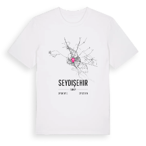 Seydişehir karta t-shirt – ekologisk bomull t-shirt från Pinshirt