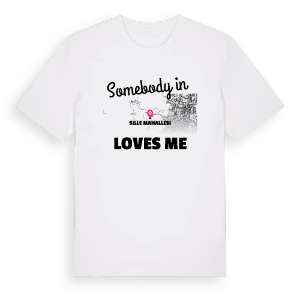 Någon i Sille Mahallesi älskar mig t-shirt – ekologisk bomull t-shirt från Pinshirt