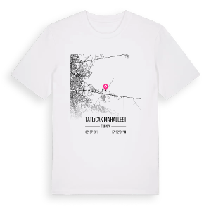 Tatlıcak Mahallesi karta t-shirt – ekologisk bomull t-shirt från Pinshirt