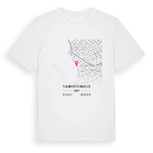 Yıldırım Bayezid Mahallesi karta t-shirt – ekologisk bomull t-shirt från Pinshirt