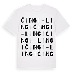 Čingi-Lingi ordlek t-shirt – ekologisk bomull t-shirt från Pinshirt