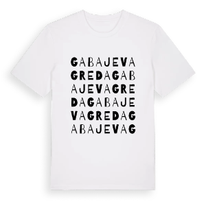 Gabajeva Greda ordlek t-shirt – ekologisk bomull t-shirt från Pinshirt