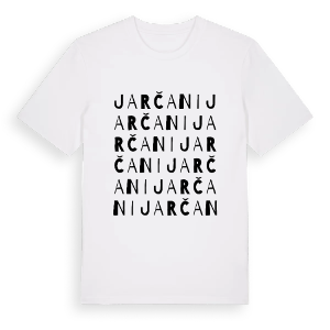 Jarčani ordlek t-shirt – ekologisk bomull t-shirt från Pinshirt