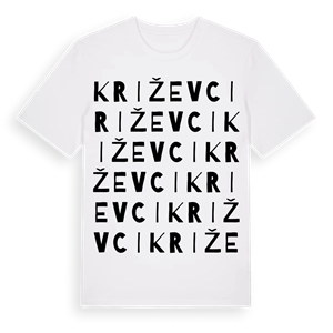 Križevci ordlek t-shirt – ekologisk bomull t-shirt från Pinshirt
