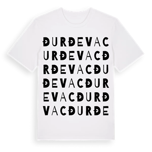 Đurđevac ordlek t-shirt – ekologisk bomull t-shirt från Pinshirt