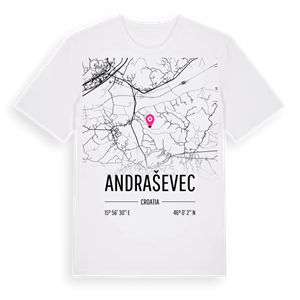 Andraševec karta t-shirt – ekologisk bomull t-shirt från Pinshirt