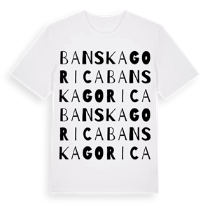 Banska Gorica ordlek t-shirt – ekologisk bomull t-shirt från Pinshirt