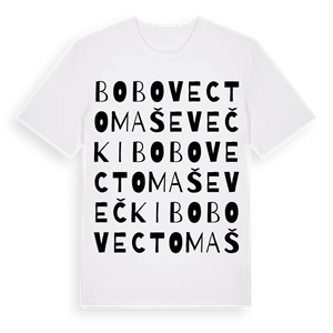 Bobovec Tomaševečki ordlek t-shirt – ekologisk bomull t-shirt från Pinshirt