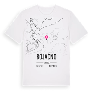 Bojačno karta t-shirt – ekologisk bomull t-shirt från Pinshirt