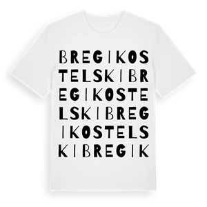 Bregi Kostelski ordlek t-shirt – ekologisk bomull t-shirt från Pinshirt
