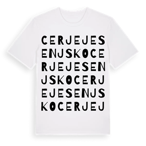 Cerje Jesenjsko ordlek t-shirt – ekologisk bomull t-shirt från Pinshirt
