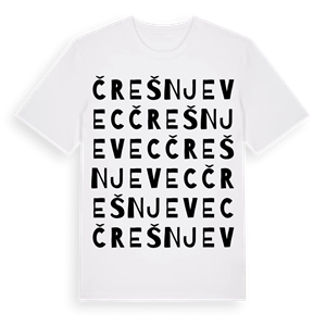 Črešnjevec ordlek t-shirt – ekologisk bomull t-shirt från Pinshirt