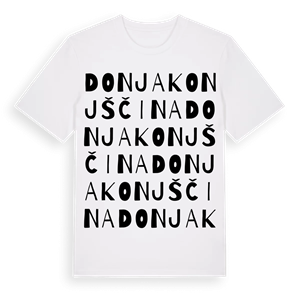 Donja Konjščina ordlek t-shirt – ekologisk bomull t-shirt från Pinshirt