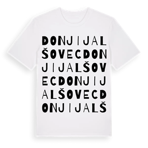 Donji Jalšovec ordlek t-shirt – ekologisk bomull t-shirt från Pinshirt
