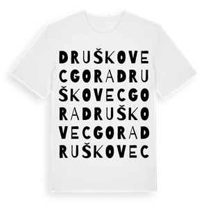 Druškovec Gora ordlek t-shirt – ekologisk bomull t-shirt från Pinshirt